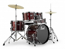 Pearl RS585C/ C91  ударная установка из 5-ти барабанов, цвет тёмно-красный, стойки и тарелки в комплекте
